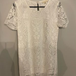 Lace White mini dress